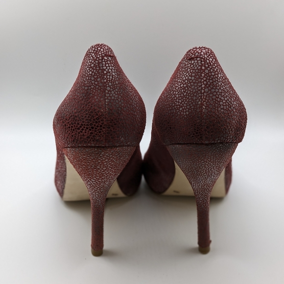 BCBGENERATION HIGH HEELS PEEP TOE LEATHER HIGH HEELS 10 - Picture 3 of 3